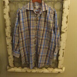 PETER MILLAR L/S MENS SPREAD COLLAR SHIRT-LARGE